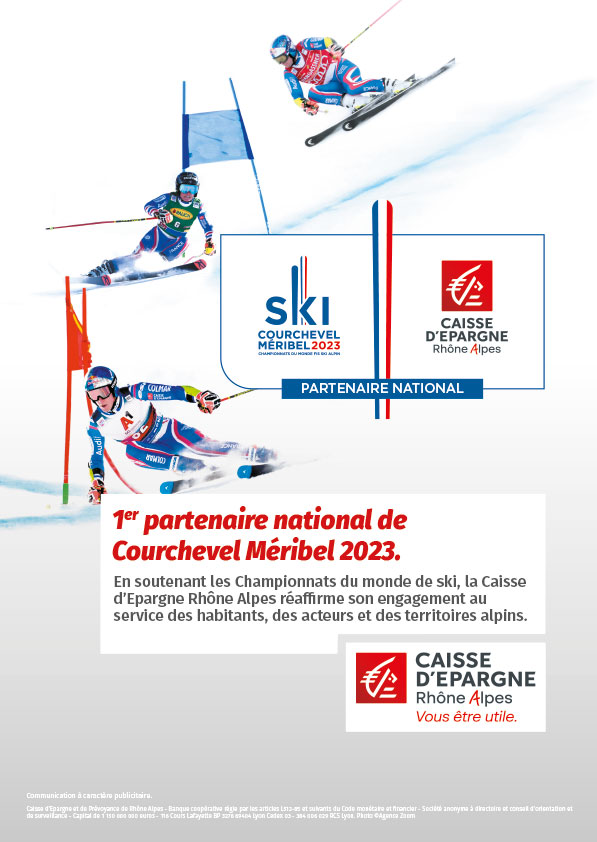 La Caisse d’Epargne Rhône Alpes devient le 1er Partenaire National de Courchevel Méribel 2023